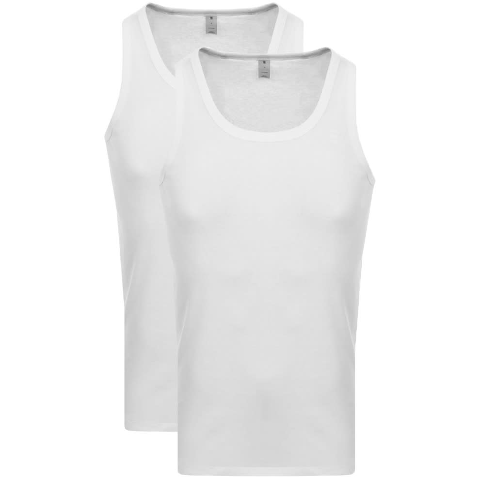 Alternative Image for ProductG Star Raw 2 Pack Vest T Shirt White1